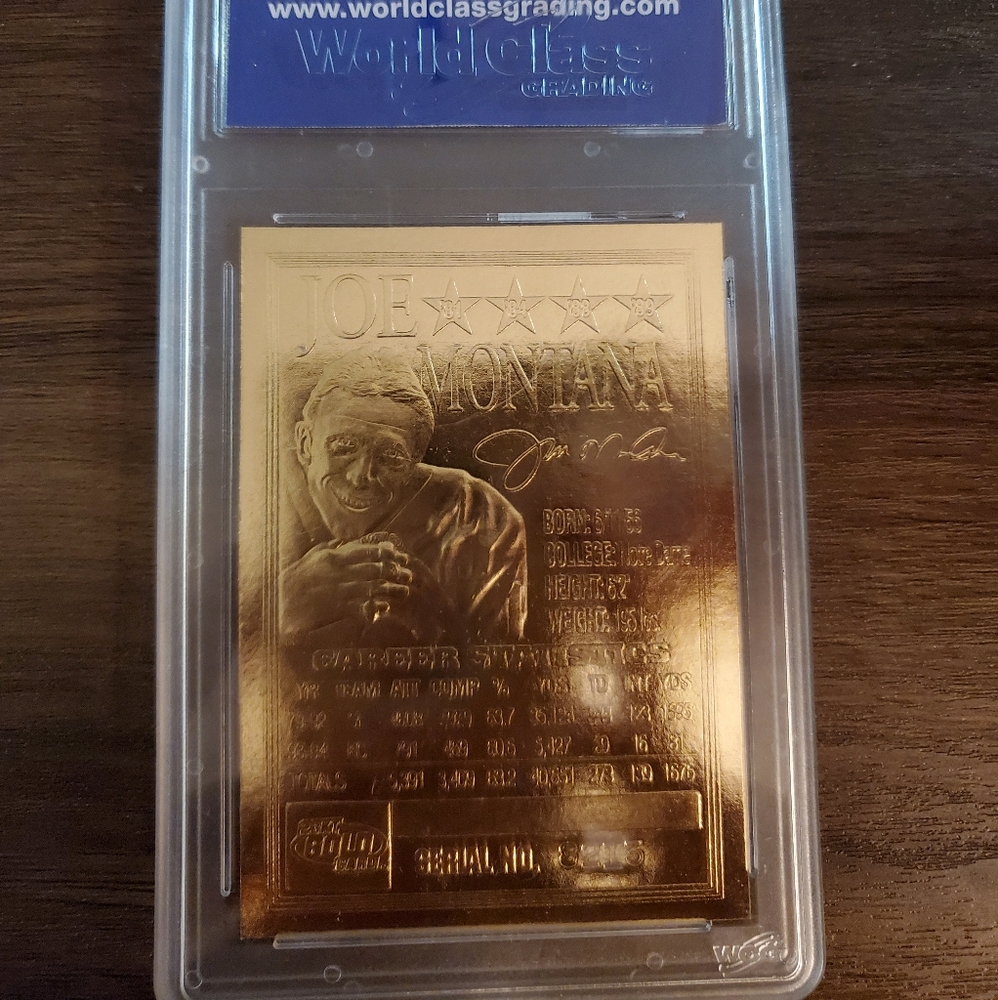 PSA 10 Joe Montana Gold Card